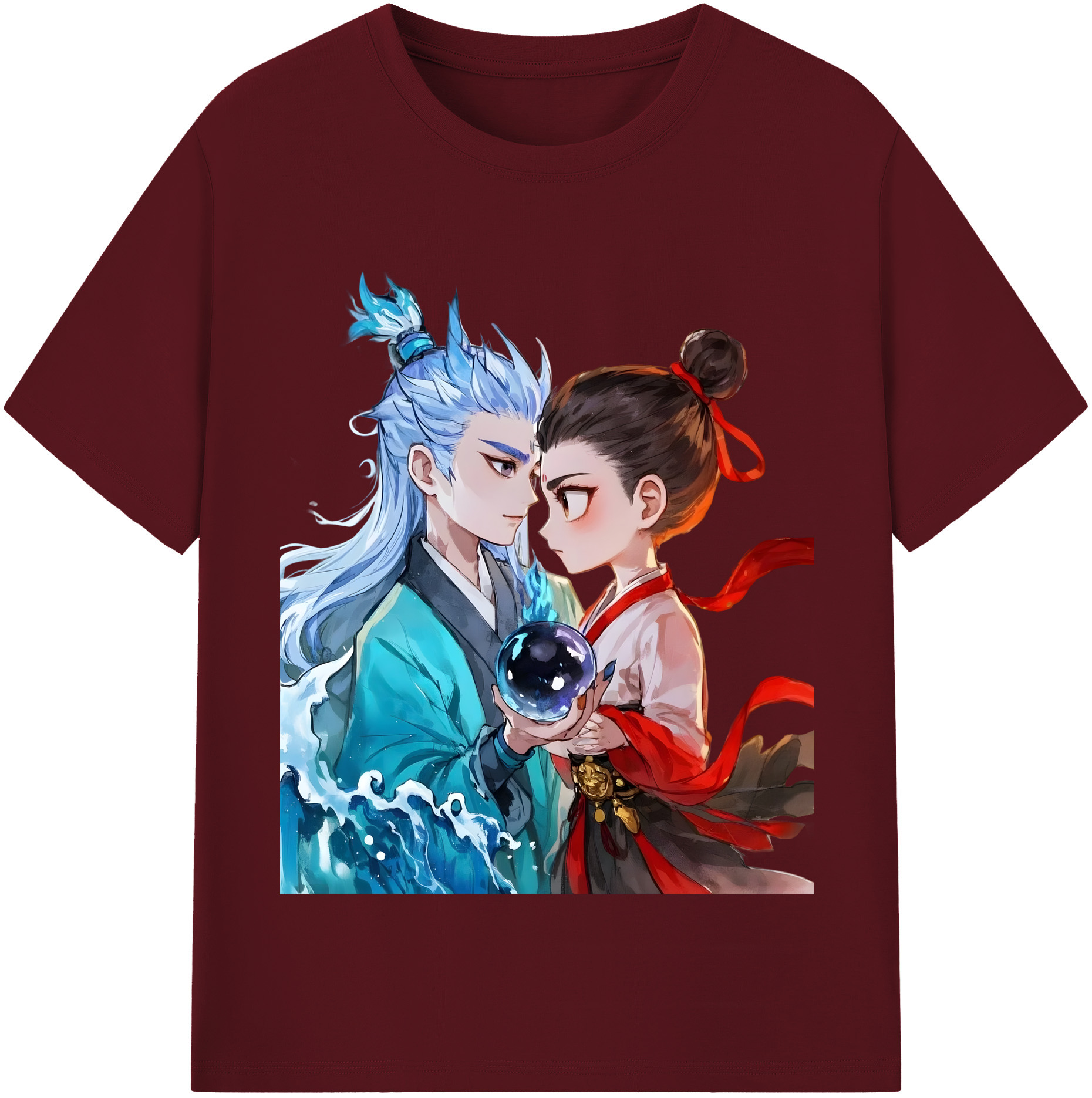 （画像用） Ne Zha 2 ナタ 魔童の大暴れ 綿100％半袖Tシャツ（フロントプリント）